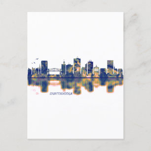 Chattanooga Skyline Holiday Postcard