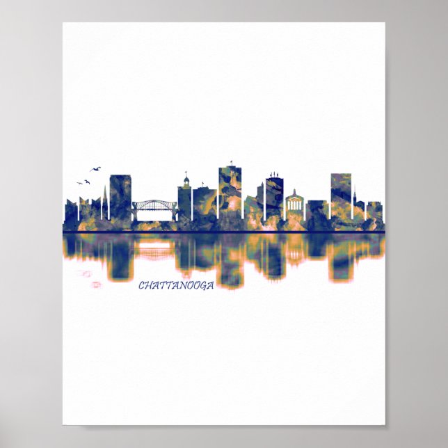 Chattanooga Skyline Poster (Front)