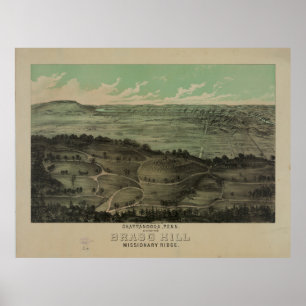 Chattanooga, Tenn. as seen from Bragg Hill (1886) Poster