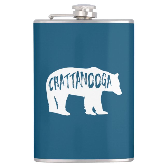 Chattanooga Tennessee Bear Hip Flask (Front)