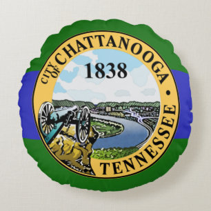 Chattanooga (Tennessee) City flag Round Cushion