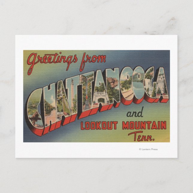 Chattanooga, Tennessee - Large Letter Scenes Postcard (Front)