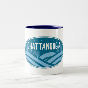 Chattanooga Tennessee Outdoors Two-Tone Coffee Mug