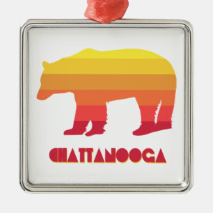 Chattanooga Tennessee Rainbow Bear Metal Tree Decoration