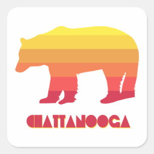 Chattanooga Tennessee Rainbow Bear Square Sticker