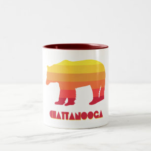 Chattanooga Tennessee Rainbow Bear Two-Tone Coffee Mug