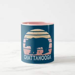 Chattanooga Tennessee Retro Bear Two-Tone Coffee Mug