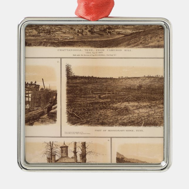 Chattanooga Tennessee River Metal Tree Decoration (Front)