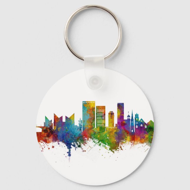 Chattanooga Tennessee Skyline Key Ring (Front)