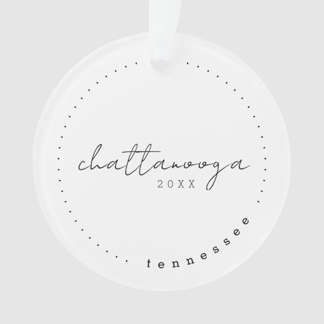 Chattanooga, Tennessee Travel United States Simple Ornament (Front)