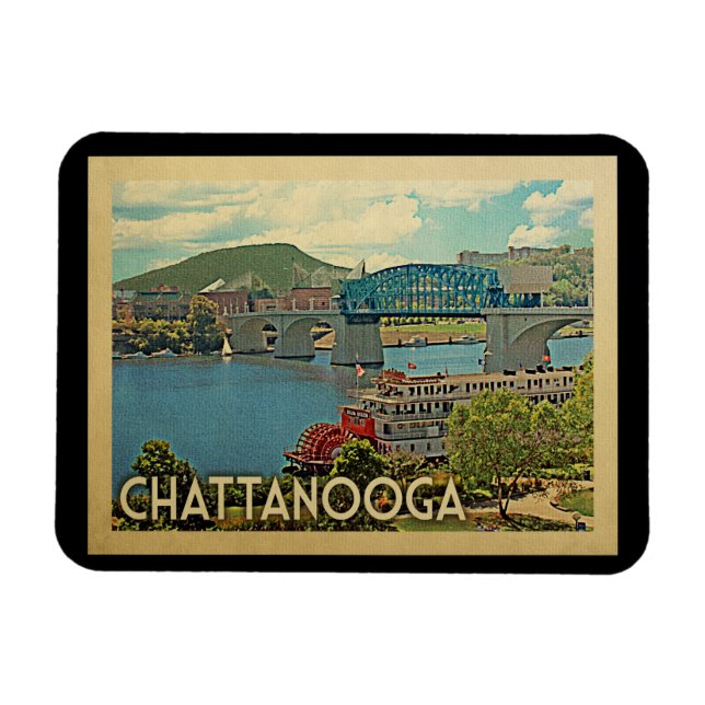 Chattanooga Tennessee Vintage Travel Magnet (Horizontal)