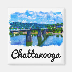 Chattanooga Tennessee Watercolor  Magnet
