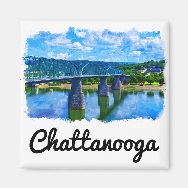 Chattanooga Tennessee Watercolor  Magnet (Front)