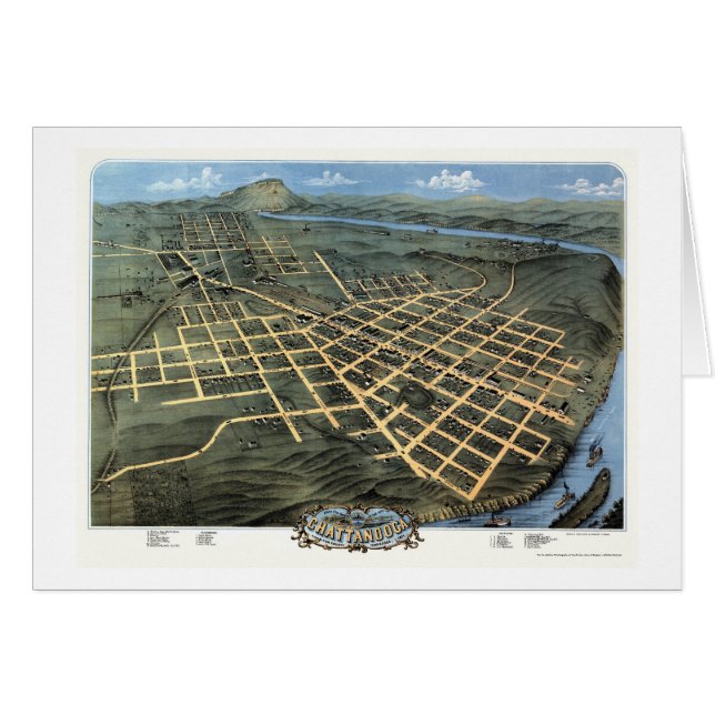 Chattanooga, TN Panoramic Map - 1871 (Front Horizontal)