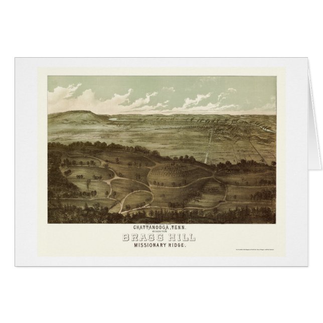 Chattanooga, TN Panoramic Map - 1887 (Front Horizontal)