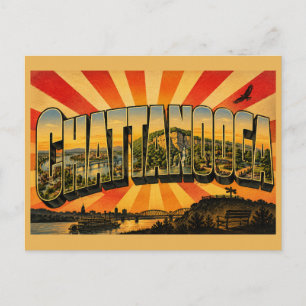 Chattanooga TN River Mountain Parks Art Postcard