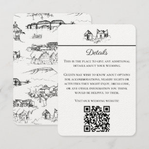 Chattanooga Toile Black and White Enclosure Card