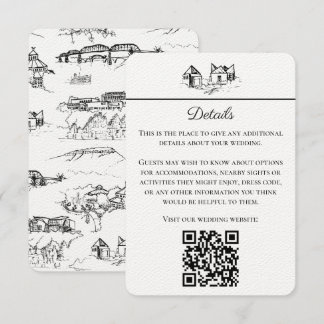 Chattanooga Toile Black and White Enclosure Card