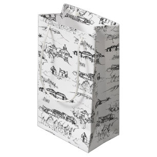 Chattanooga Toile Black and White Small Gift Bag