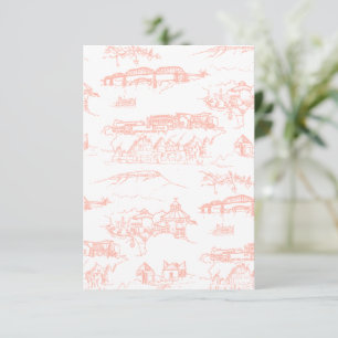 Chattanooga Toile Blush Colour Sample Thank You Card