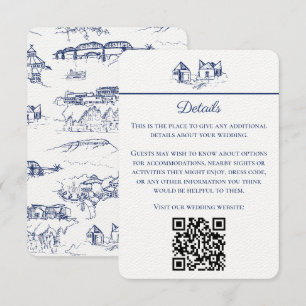Chattanooga Toile Navy and White Enclosure Card