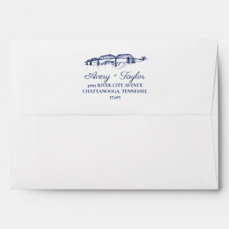 Chattanooga Toile Navy and White Envelope