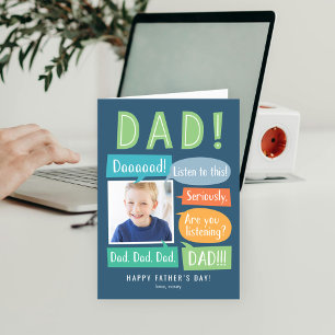 Chatterbox Custom Photo Father's Day Card