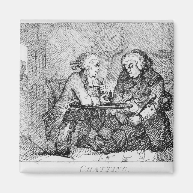 Chatting, illustration magnet (Front)