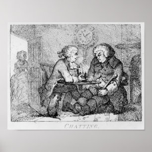Chatting, illustration poster