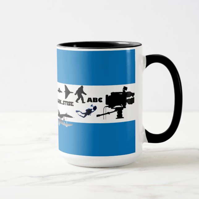 Chatting with Mark Stise coffee mug (Right)