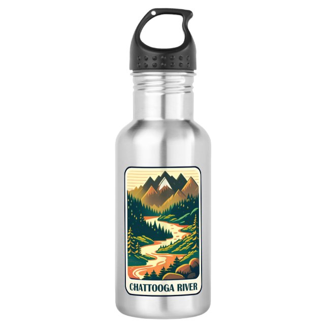 Chattooga River South Carolina Colours 532 Ml Water Bottle (Front)