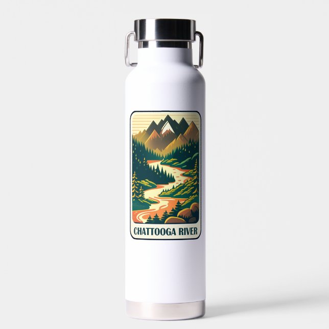Chattooga River South Carolina Colours Water Bottle (Front)