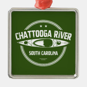 Chattooga River, South Carolina Metal Tree Decoration