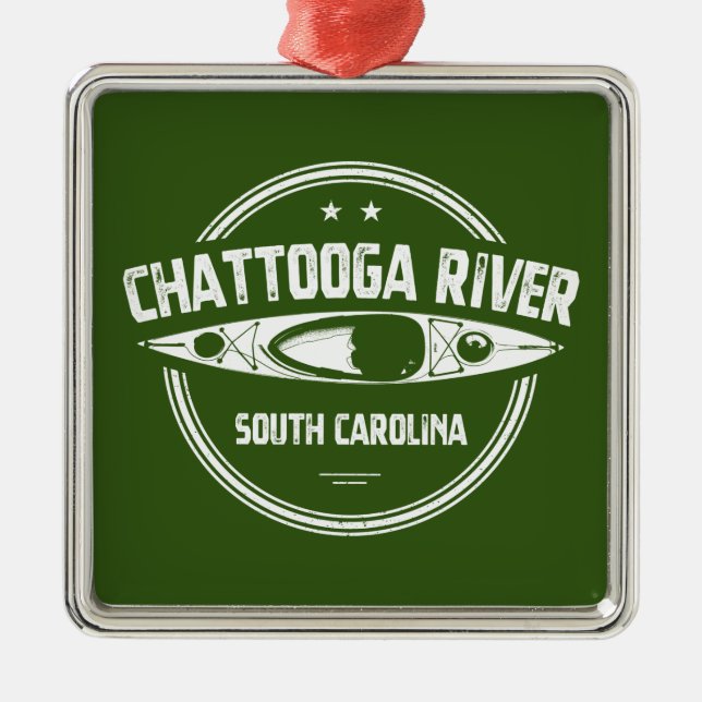 Chattooga River, South Carolina Metal Tree Decoration (Front)