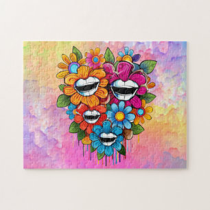 Chatty Blossoms Taza Jigsaw Puzzle