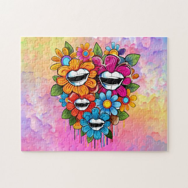 Chatty Blossoms Taza Jigsaw Puzzle (Horizontal)
