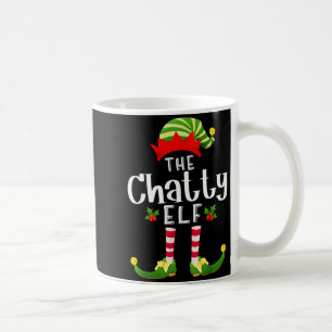 Chatty Christmas Elf Matching Pajama X-mas Party  Coffee Mug