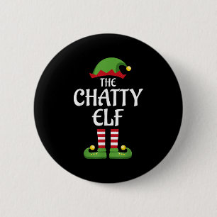 Chatty Elf Family Matching Group Christmas 6 Cm Round Badge