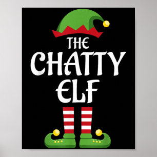 Chatty Elf Family Matching Group Christmas  Poster