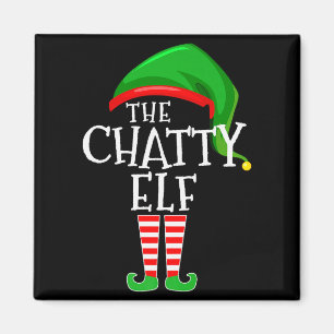 Chatty Elf Family Matching Group Christmas Premium Magnet