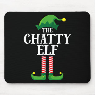 Chatty Elf Matching Family Group Christmas Party F Mouse Mat