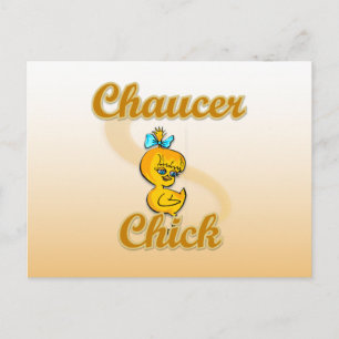 Chaucer Chick Postcard