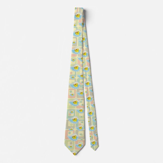 Chaucer the Rubber Duck Men's Neck Tie (Front)