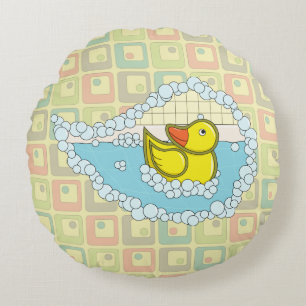 Chaucer the Rubber Duck Round Pillow