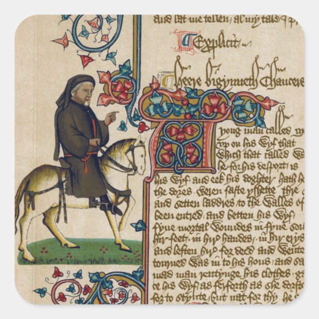 Chaucer's Canterbury Tales Square Sticker (Front)