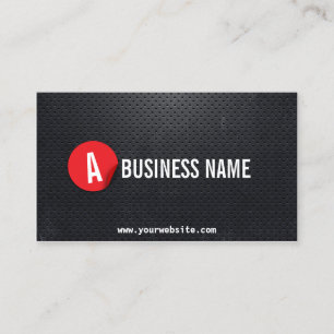 Chauffeur Black Metal Modern Red Label Business Card