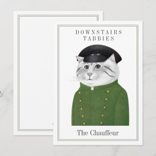 CHAUFFEUR CAT 4.5x6.25 Flat Card + Text  (Front/Back)