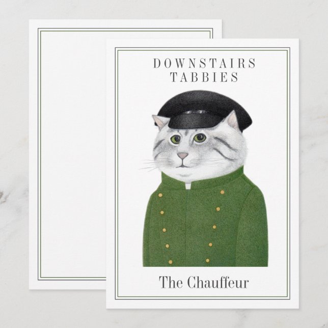 CHAUFFEUR CAT 5x7 Flat Card + Text (Front/Back)