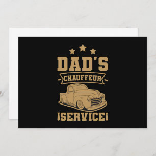 Chauffeur Dad Professional Driver Father's Day Invitation