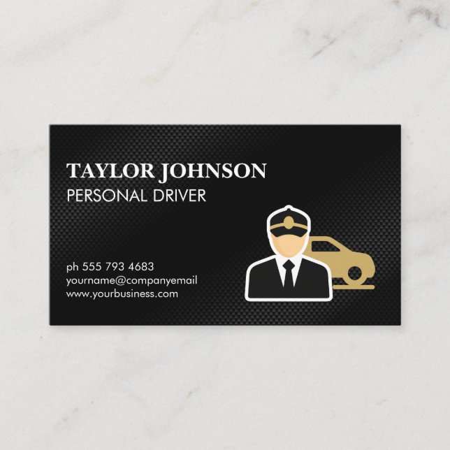 Chauffeur Driver Logo Business Card (Front)
